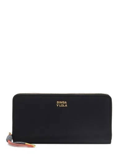 Bimba Y Lola Logo-detail Zip Wallet In Black