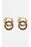 Bimba Y Lola Logo Double-hoop Earring In Gold
