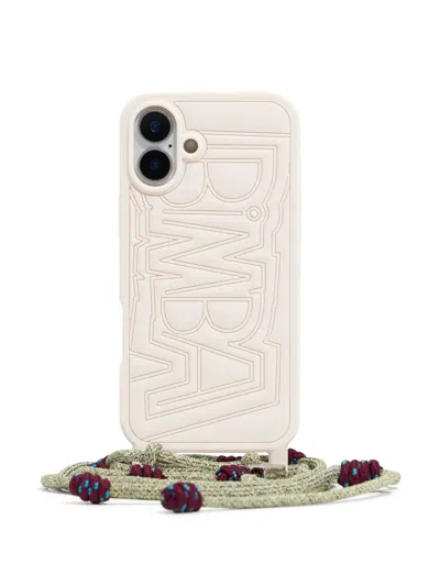 Bimba Y Lola Logo-embossed Iphone 16 Plus Case In Neutrals