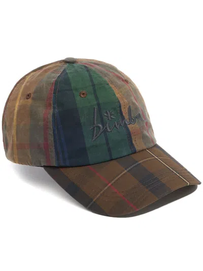 Bimba Y Lola Logo-embroidered Checked Cap In 蓝色