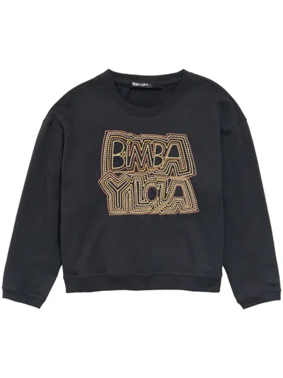 Bimba Y Lola Logo-embroidered Sweatshirt In Black