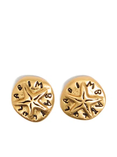 Bimba Y Lola Logo-engraved Earrings In Gold