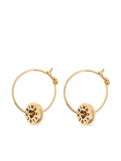 Bimba Y Lola Logo-engraved Hoop Earrings