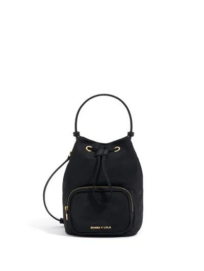 Bimba Y Lola Logo-lettering Bucket Bag In Black