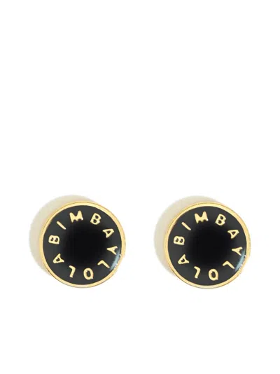 Bimba Y Lola Logo-lettering Earrings In Black