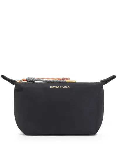 Bimba Y Lola Logo-lettering Make-up Bag In Black