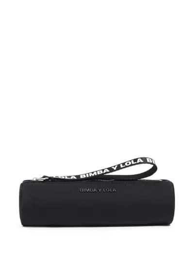 Bimba Y Lola Logo-lettering Makeup Bag In Black