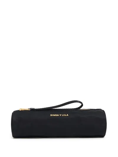 Bimba Y Lola Logo-lettering Makeup Bag In Black