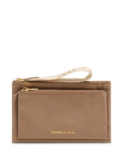 Bimba Y Lola Logo-lettering Purse In Brown