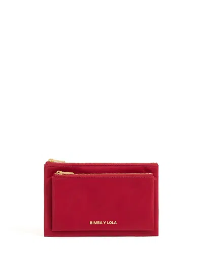 Bimba Y Lola Logo-lettering Purse In Burgundy