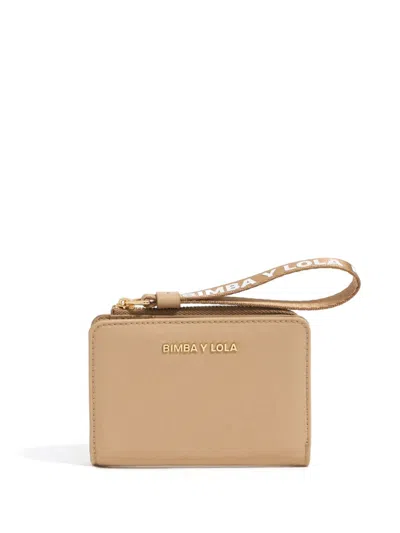 Bimba Y Lola Logo-lettering Purse In Neutrals