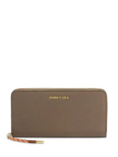 Bimba Y Lola Logo-lettering Wallet In Brown