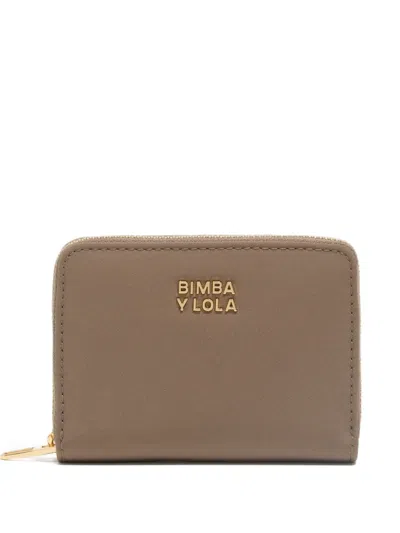 Bimba Y Lola Logo-lettering Wallet In Brown
