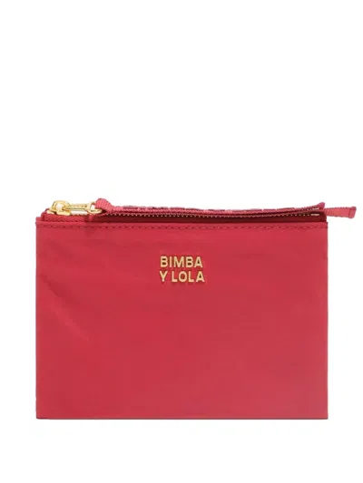 Bimba Y Lola Logo-lettering Wallet In Red