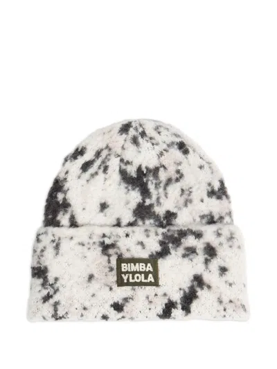 Bimba Y Lola Logo-patch Beanie In Gray