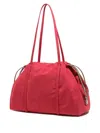 Bimba Y Lola Logo-patch Drawstring Tote Bag In Red