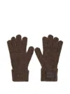 Bimba Y Lola Logo-patch Tie Gloves In Brown