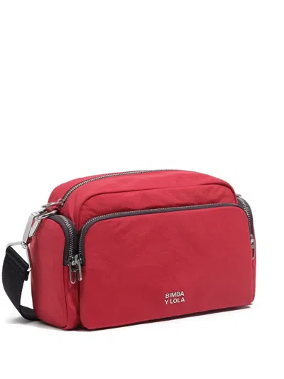 Bimba Y Lola Logo-plaque Cross Body Bag In Red