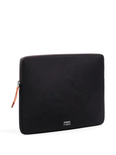 Bimba Y Lola Logo-plaque Zip-fastening Laptop Case In Black