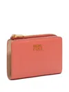Bimba Y Lola Logo-plaque Zip Leather Wallet In Pink