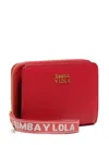 Bimba Y Lola Logo-plaque Zip Leather Wallet In Red