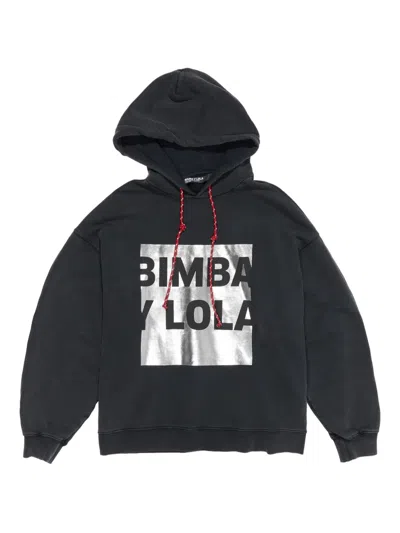 Bimba Y Lola Logo-print Hoodie In Black