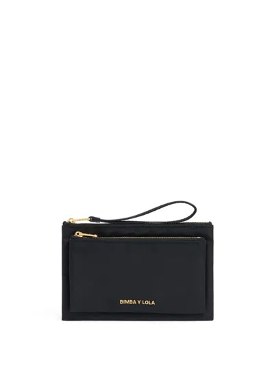 Bimba Y Lola Logo-print Wallet In Black