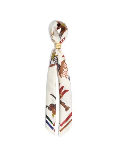 Bimba Y Lola Logo Scarf In White