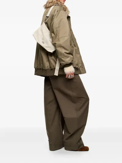 Bimba Y Lola Logo Shoulder Bag In Neutral