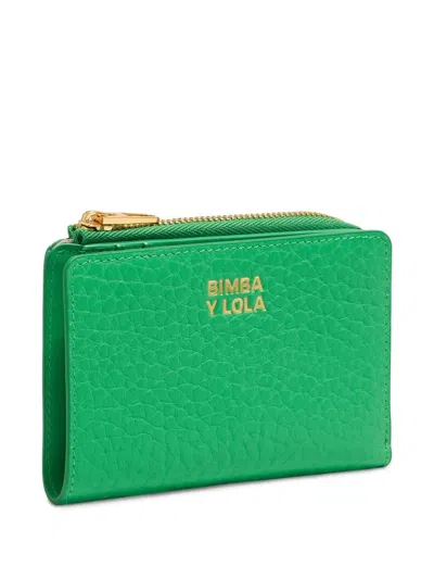 Bimba Y Lola Logo-stamp Wallet In Green
