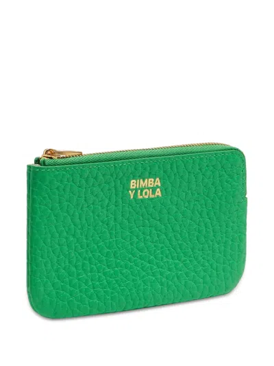 Bimba Y Lola Logo-stamp Wallet In Green