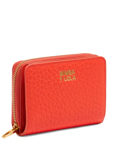 Bimba Y Lola Logo-stamp Wallet In Orange