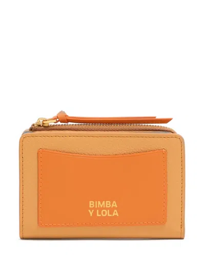 Bimba Y Lola Logo-stamp Wallet In Orange