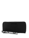 Bimba Y Lola Logo-strap Zip-around Purse In Black