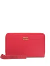 Bimba Y Lola Logo-strap Zip-around Wallet In Red