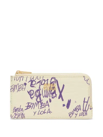 Bimba Y Lola Logo Zip Wallet In Neutral