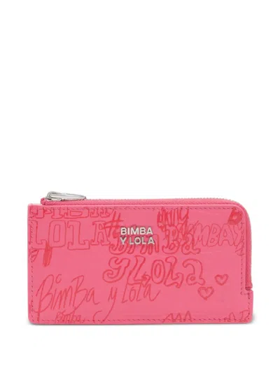 Bimba Y Lola Logo Zip Wallet In Pink