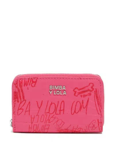 Bimba Y Lola Logo Zip Wallet In Pink