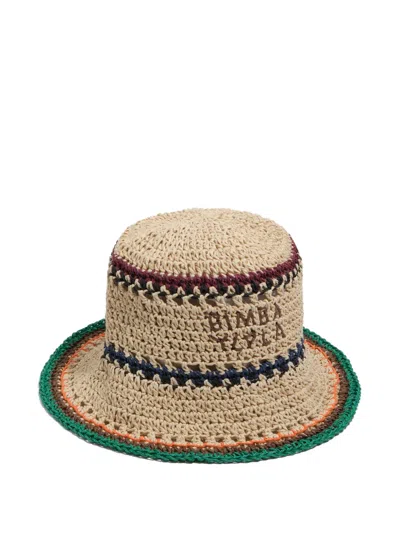 Bimba Y Lola Logo-embroidered Bucket Hat In Neutral