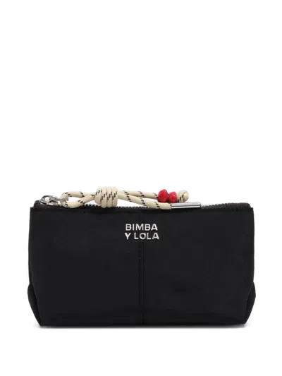Bimba Y Lola Logo-plaque Coin Purse In Gray