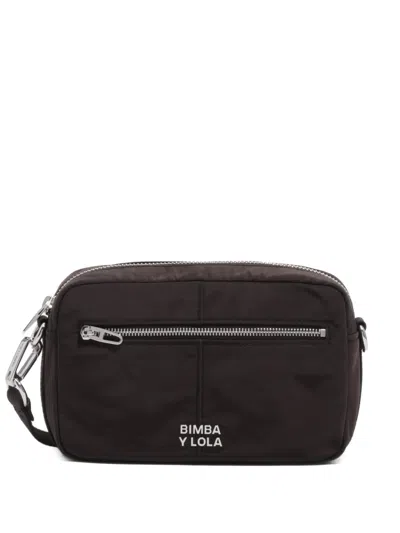 Bimba Y Lola Logo-plaque Crossbody Bag In Brown
