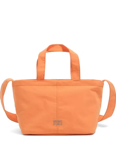Bimba Y Lola Logo-plaque Knot-detail Crossbody-bag In Orange