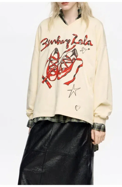 Bimba Y Lola Long Ballerinas Logo Sweatshirt In Multi