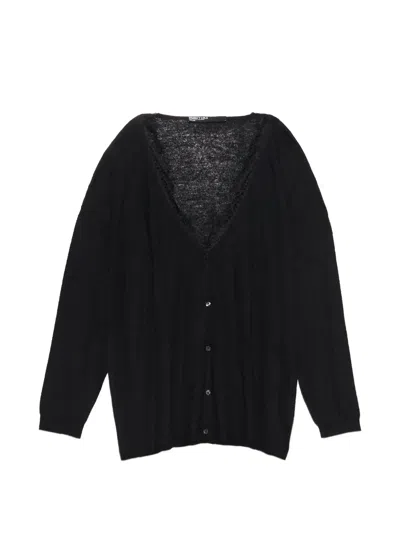 Bimba Y Lola Long Black Lace Cardigan
