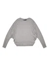 Bimba Y Lola Long-sleeve Boat-neck T-shirt In Gray