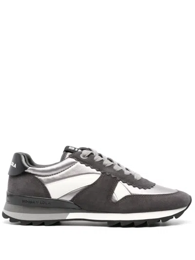 Bimba Y Lola Low-top Panelled Sneakers In Silver