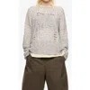 Bimba Y Lola Lurex Openwork Sweater In Silver