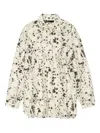 Bimba Y Lola Lynx Straight Cut Shirt In Neutral