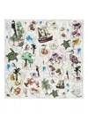 Bimba Y Lola Map-print Scarf In White