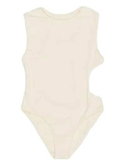 Bimba Y Lola Mariana Cut-out Swimsuit In Neutral